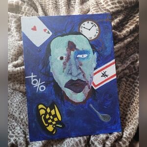 Marilyn Manson X Alice in Wonderland X David & Goliath surrealist painting